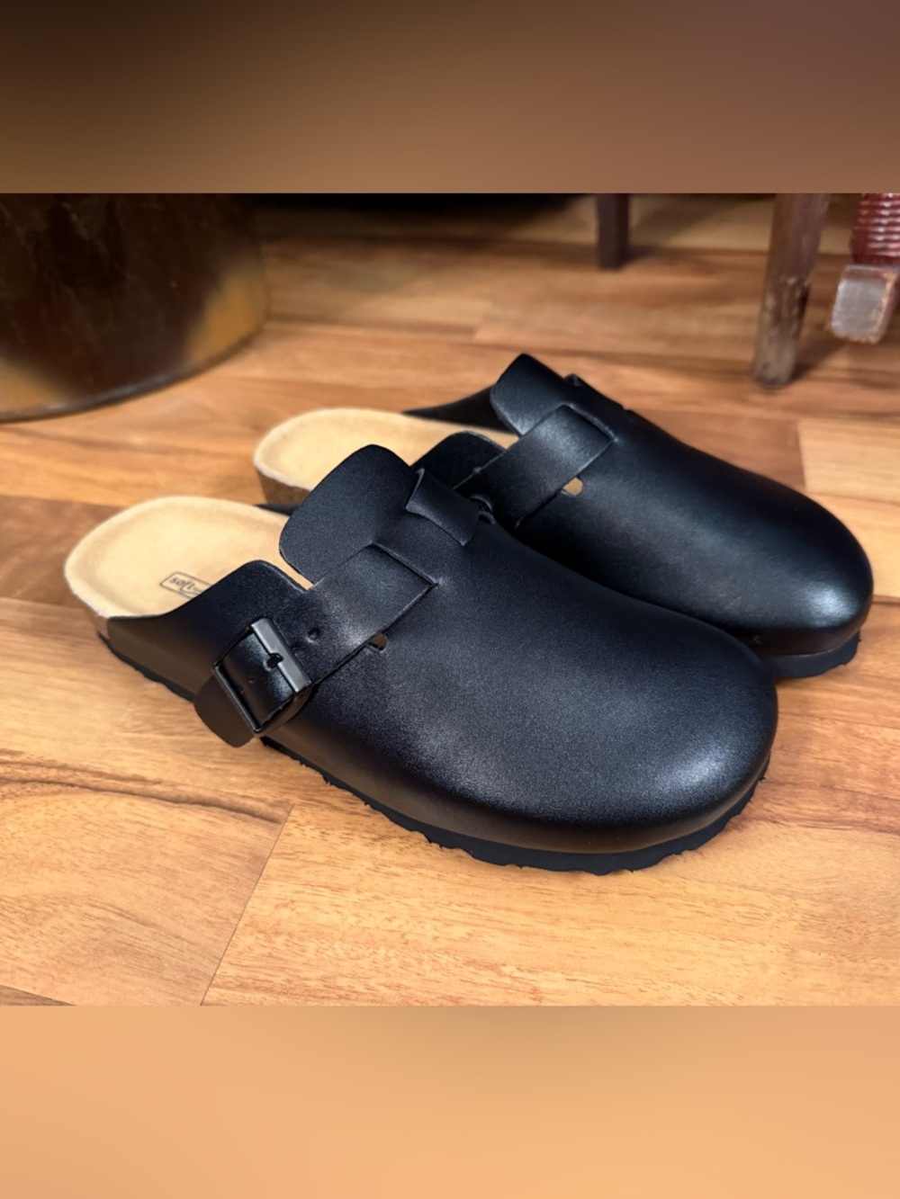 Birkenstock WOMANS Boston Clogs Black Oiled Shiny Sz.38 WOMANS 7 Mens 5 shoes